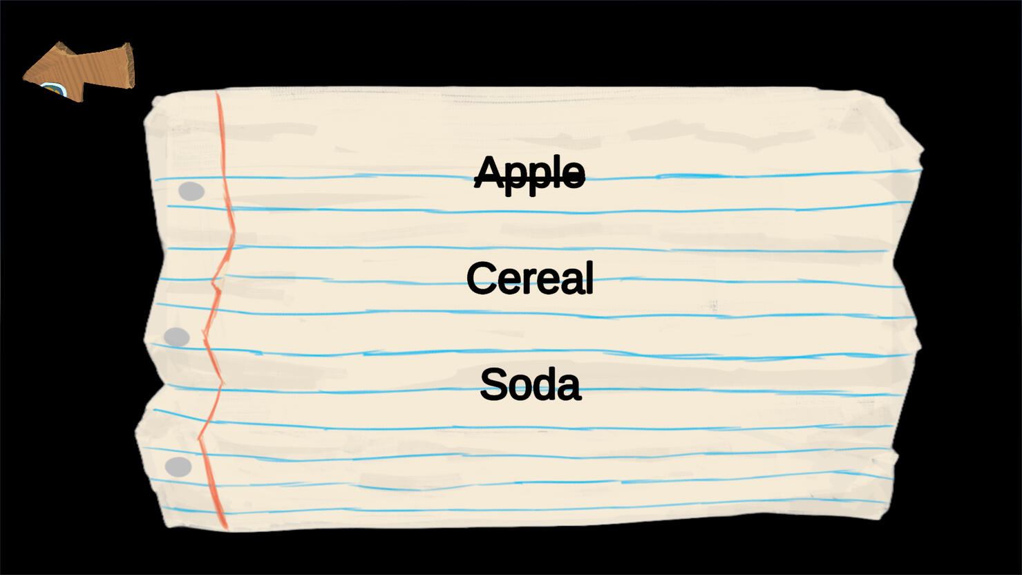 Grocery List Scene (1 Level Complete)